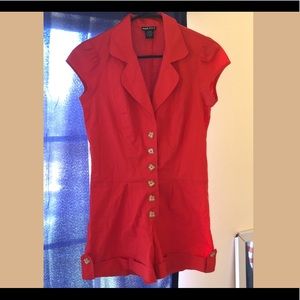 Hot red romper